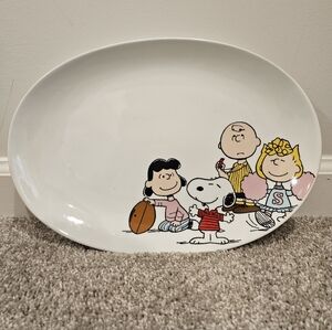 Peanuts White Oval Platter with Characters